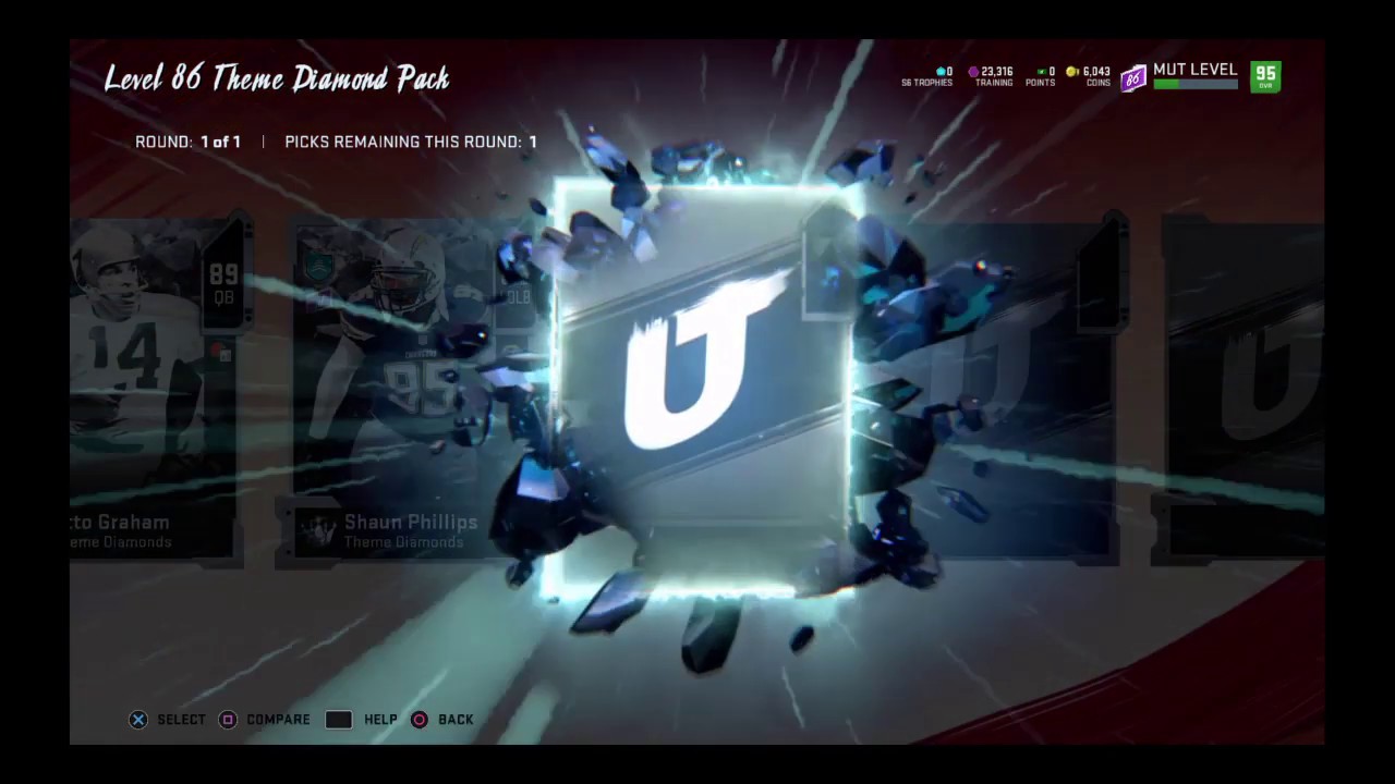 Madden NFL 20 lvl 86 theme diamond pack opening