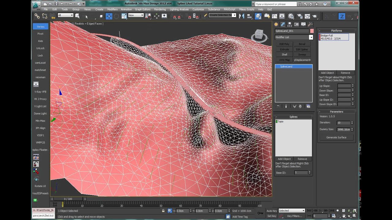 SplineLand 3ds max plugin tutorial