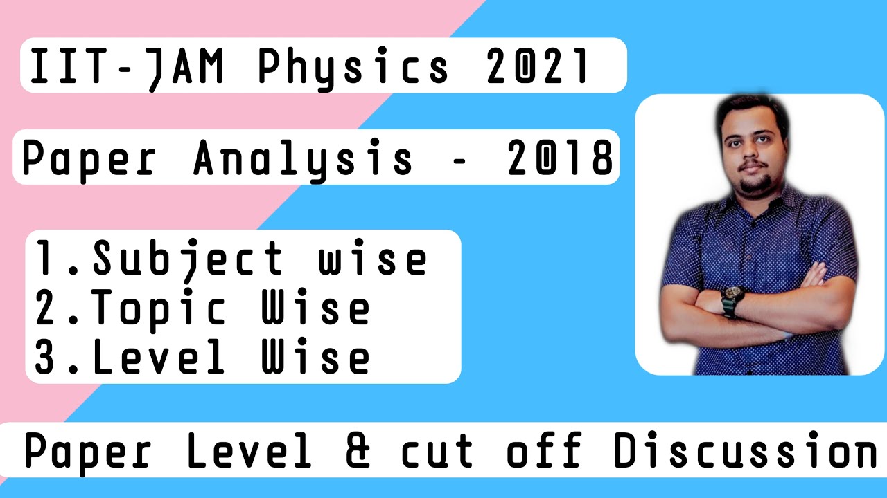 IIT JAM Physics  2021 | 2018 detailed Paper Analysis