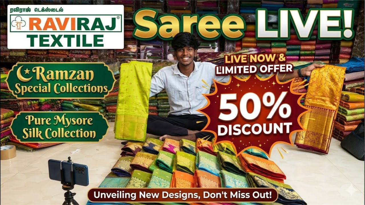 ₹1200 saree Just 50% Discount ₹650 Only 🤑 || Best Value For Money ☎️ || Raviraj Textile ||