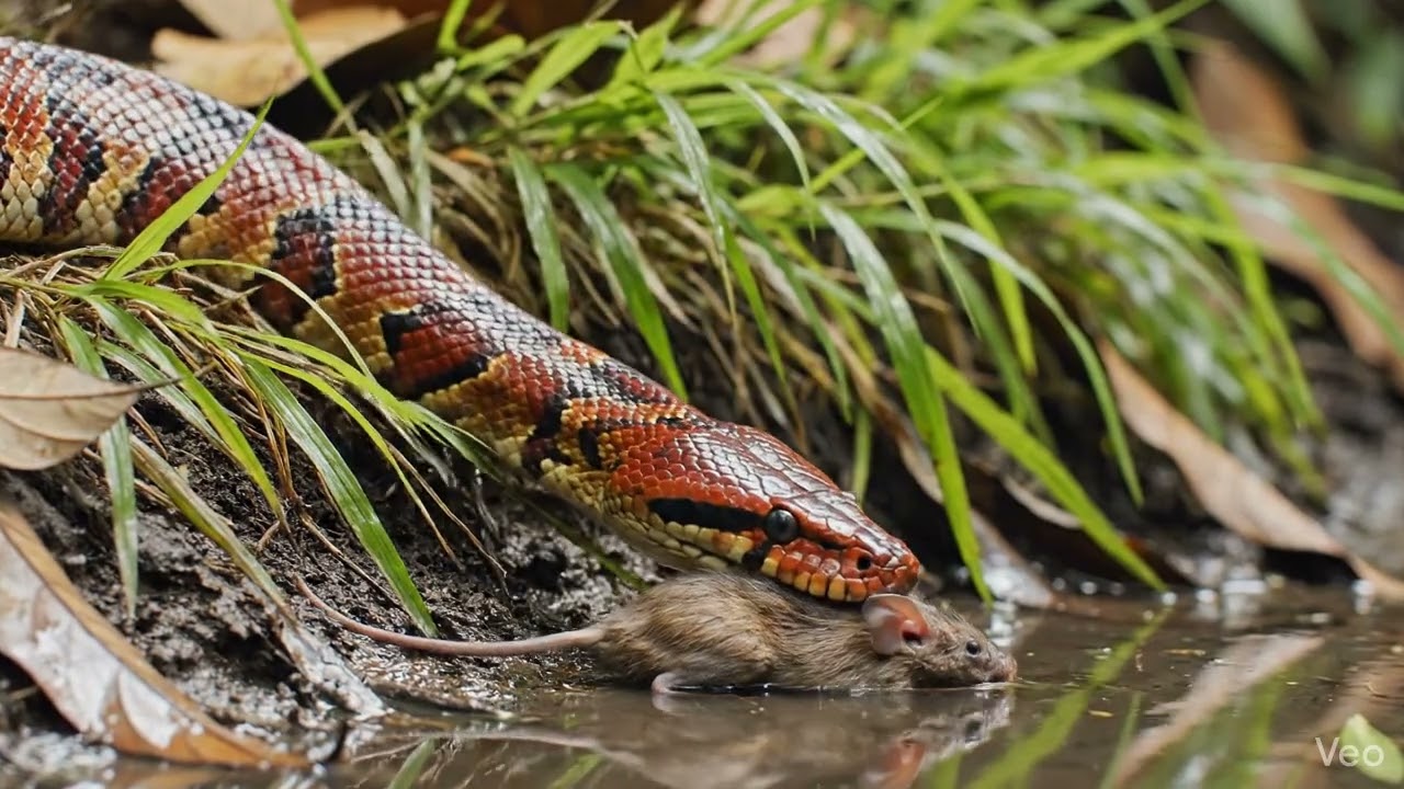 Realistic Python Feeding Strike Video