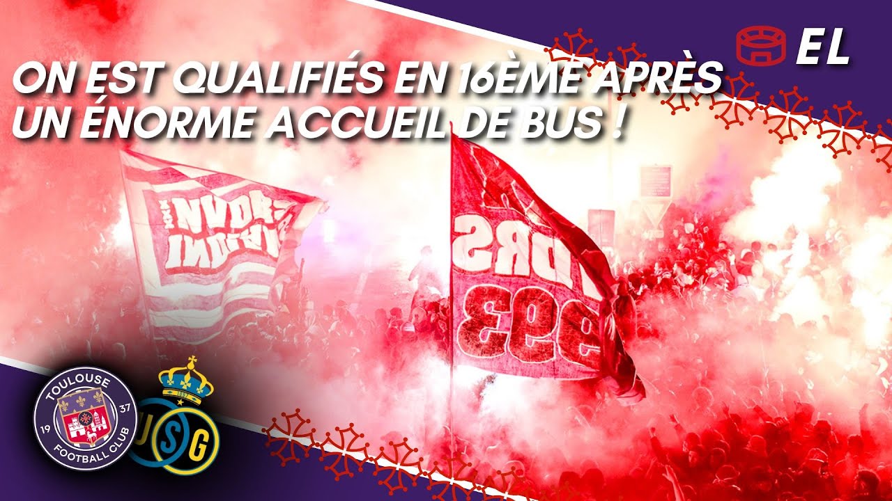 AMBIANCE: TFC -  UNION SAINT GILLOISE.  ARRIVEE DU BUS:  30/11/2023