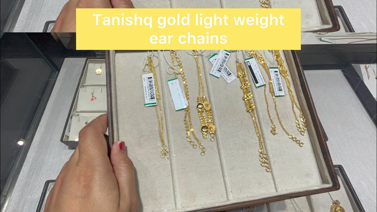 Tanishq @gold ear chain designs with code and price
