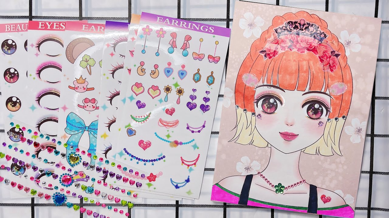 [ToyASMR] Makeup Lovely 04 💐, sticker 👄💄Part 2 #paperdiy #asmr