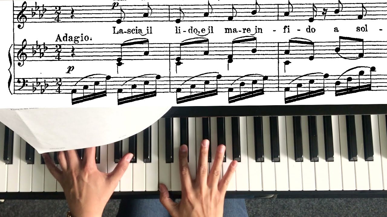 Nicola Vaccai - Piano Accompaniment -  Lesson 2 - Lascia il lido - A flat major