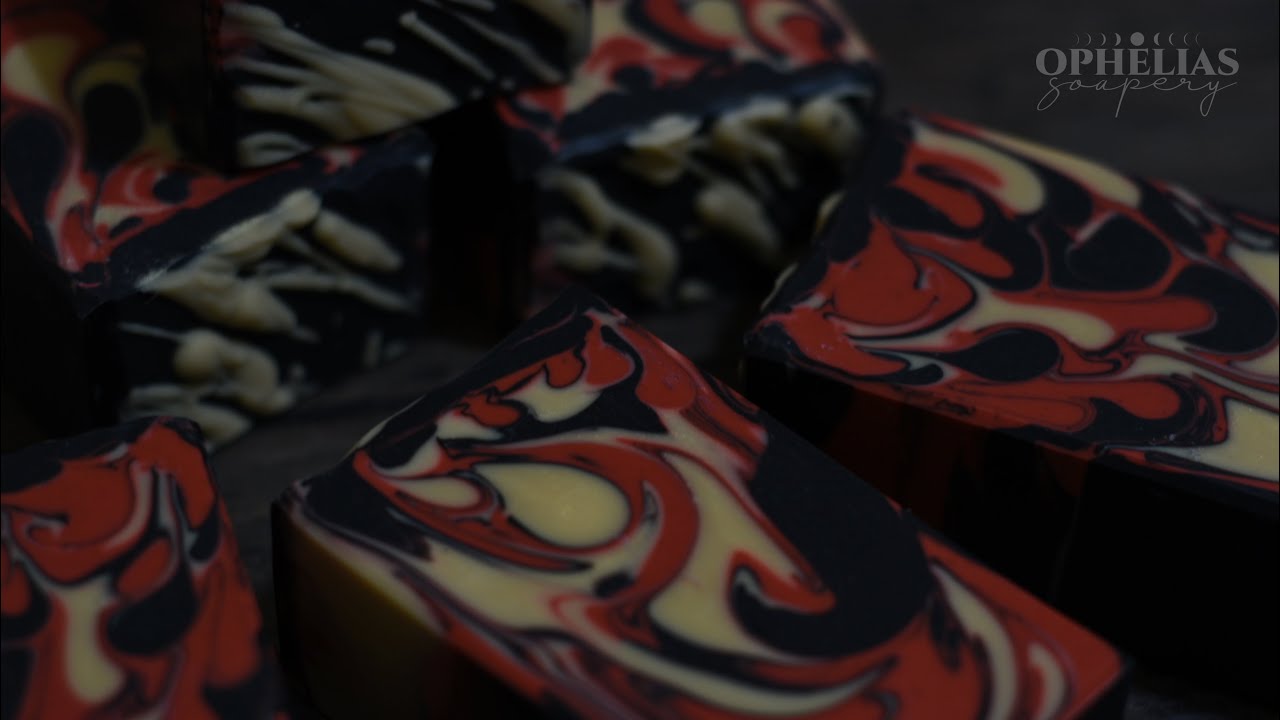 Making and Cutting Dragons Blood Cold Process Soap