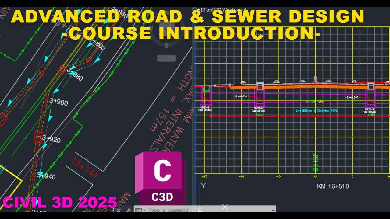 Advanced Road & Sewer Design in Civil 3D 2025 – Full Course Introduction