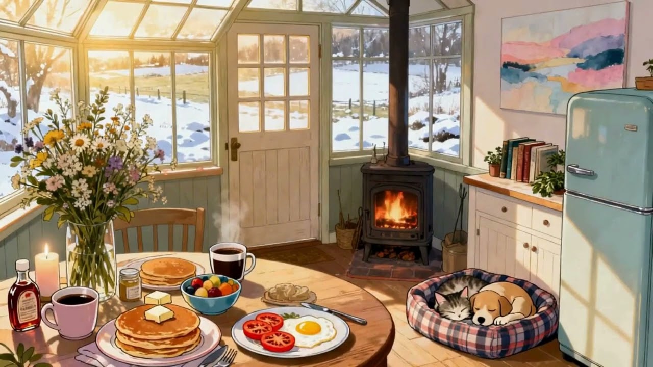 Winter Farmhouse Breakfast + Guitar Instrumental