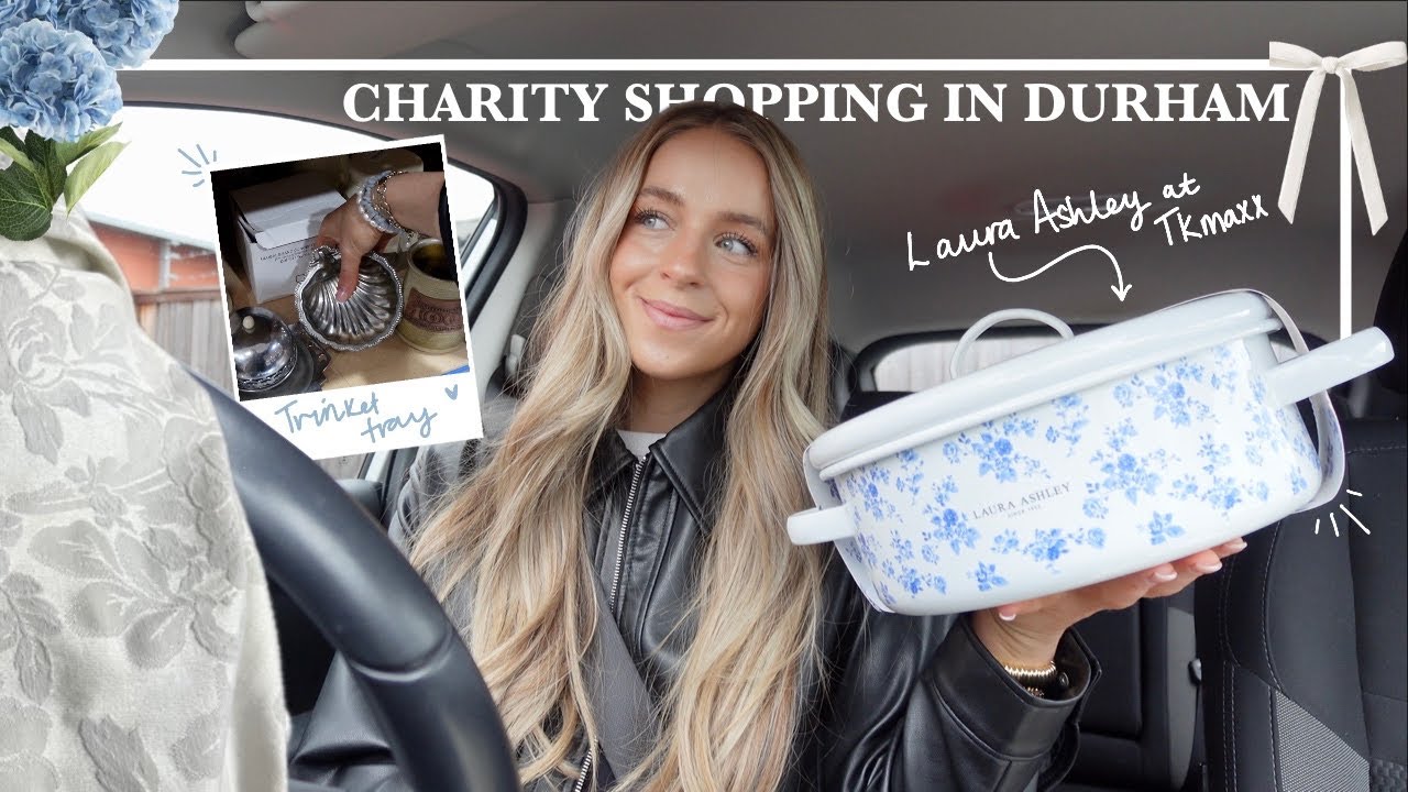 Come CHARITY SHOPPING IN DURHAM with me | Durham City Centre vlog and Laura Ashley kitchenware