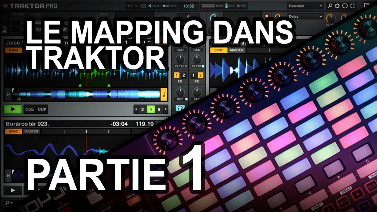 MAPPING TRAKTOR - Partie 1 - Créer fichier mapping, play pause cue stop, sync, casque, effet On Off