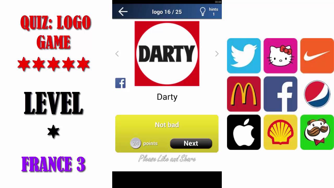 Quiz: Logo Game France 3 - All Answers - Walkthrough ( By Lemmings at work )