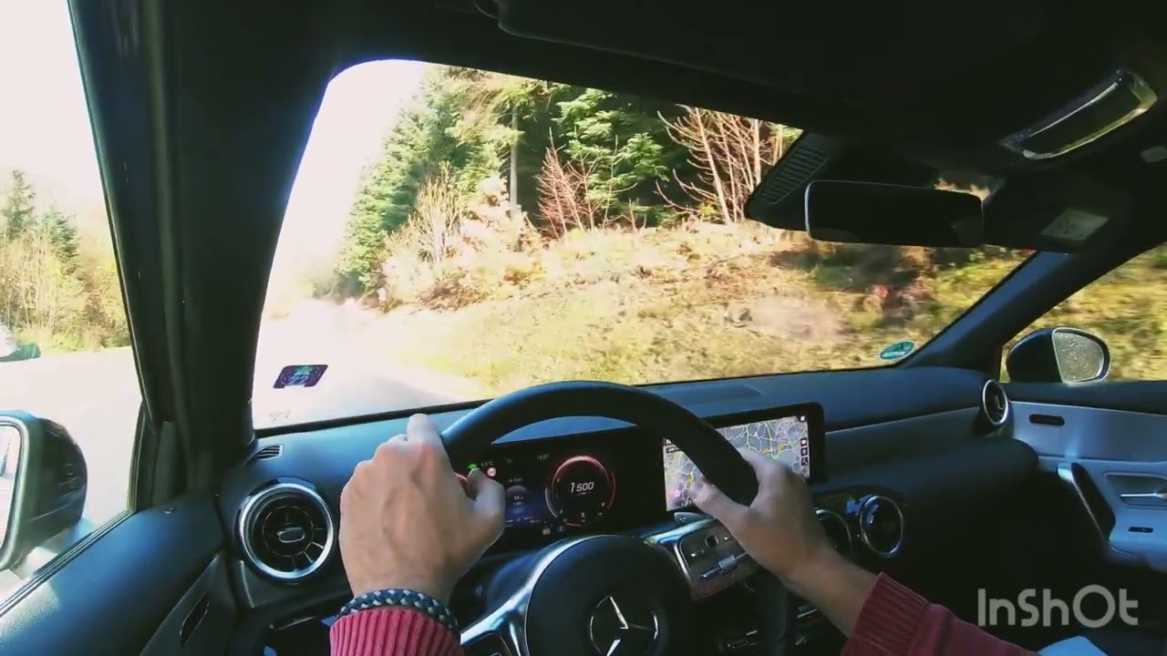 Mercedes-Benz A 200 Sedan (2022) driving in nature - no talk / Fahrt auf Landstraße Schwarzwald ASMR