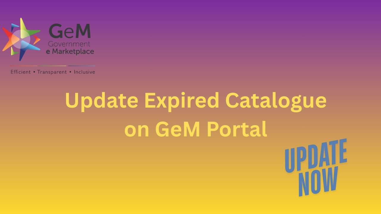 How to Update Expired Catalogue on GeM Portal | Easy Step | #eprocurement #exam #government