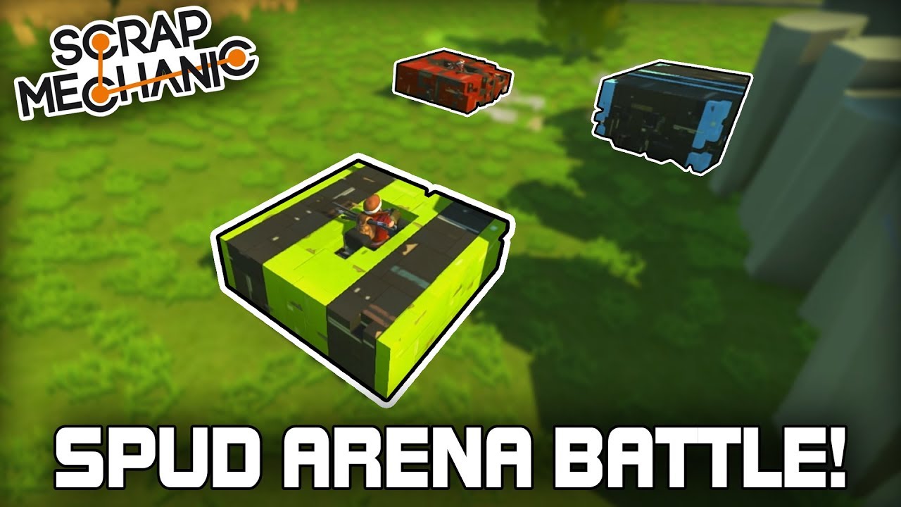 Multiplayer Spud Gun Vehicle Arena Battle! (Scrap Mechanic #281)