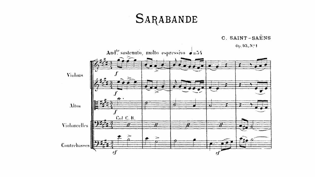 Saint-Saëns: Sarabande et rigaudon, Op. 93