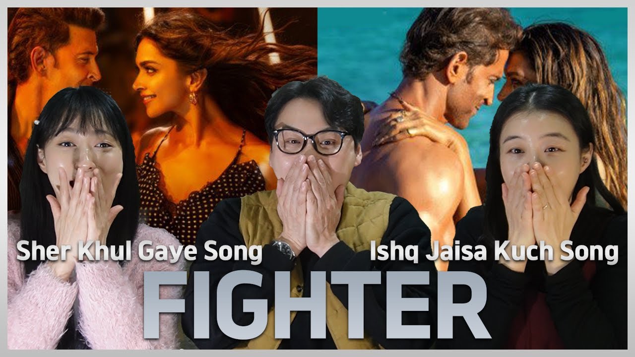 (SUB)Korea Actor & Actress React to Fighter Ishq Jaisa Kuch, Sher Khul Gaye Song | Hrithik | Deepika