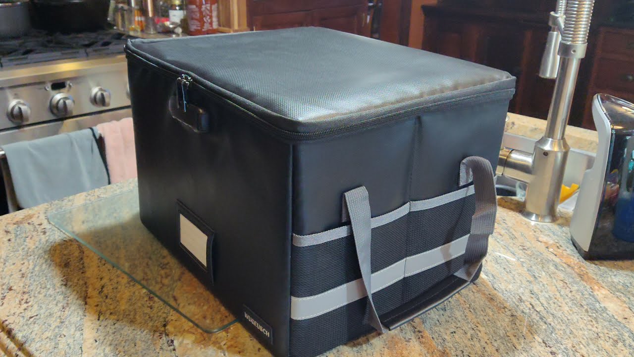 WUGEUSCH Fireproof Box - Secure, Portable, Collapsible File Folder Storage Case. Review