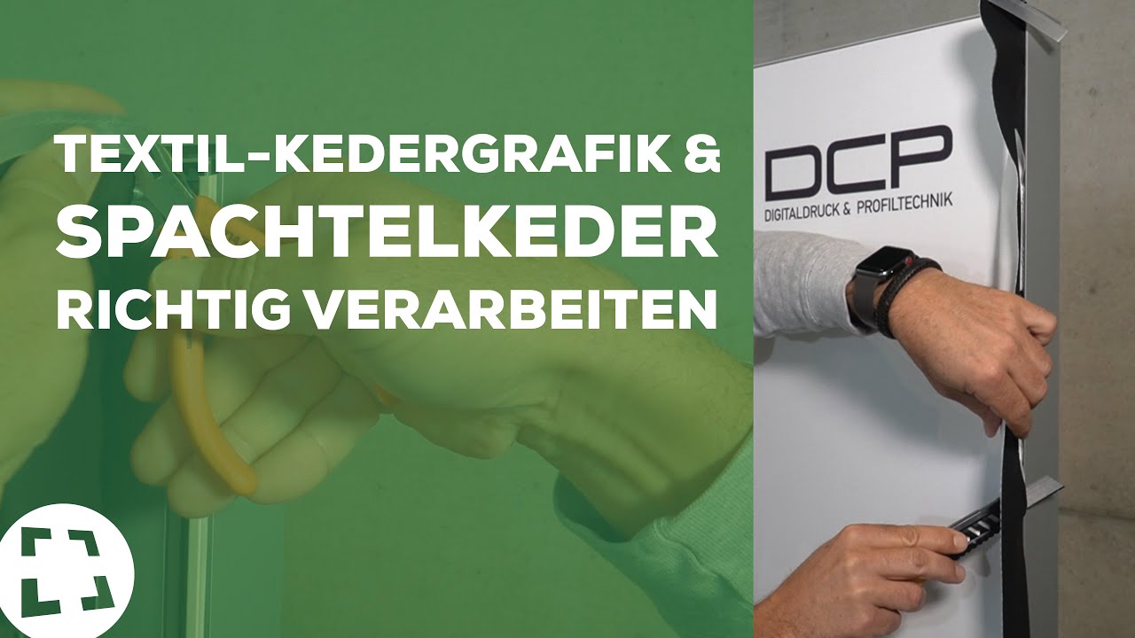 Stoffbanner mit Spachtelkeder richtig verarbeiten!