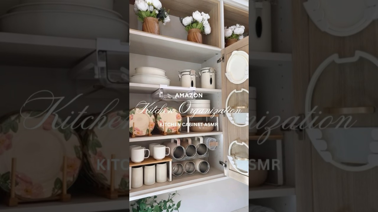 Let’s organize with kitchen cabinet 🤍. #homeorganization #organization  #kitchenorganization