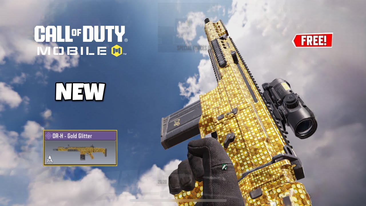 *NEW* FREE DR-H - Gold Glitter Gameplay in COD Mobile! - 20,000 Credits Reward | Milton37LiveCODM