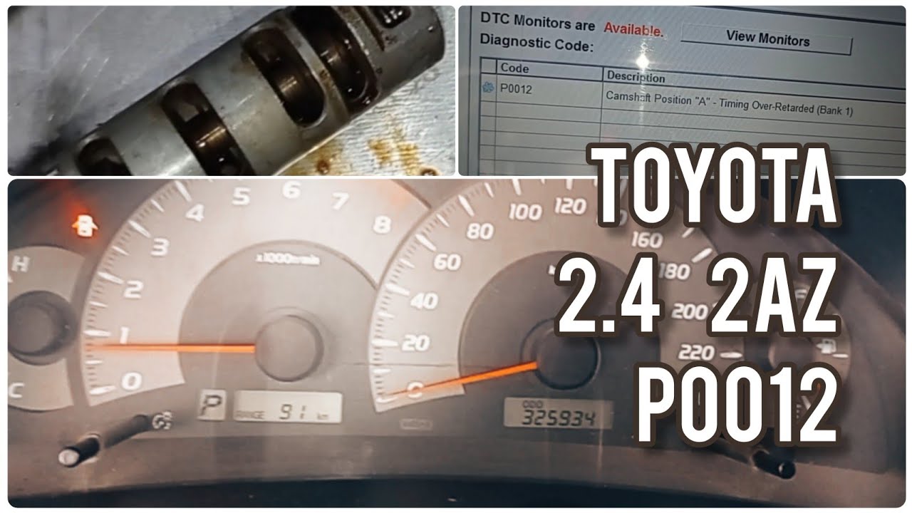Camry 2,4l 2az-fe p0012