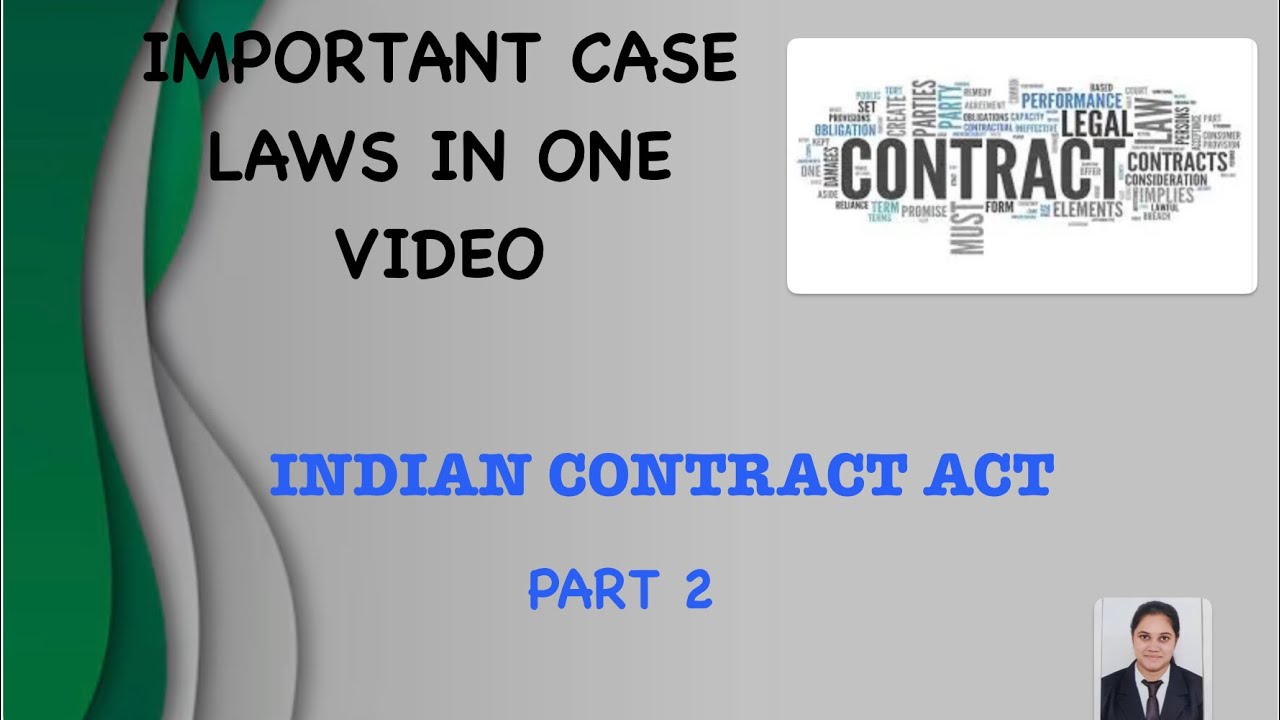 Case laws on Indian Contract Act |Part 2| Landmark judgments #law  #judiciary #legaleducation