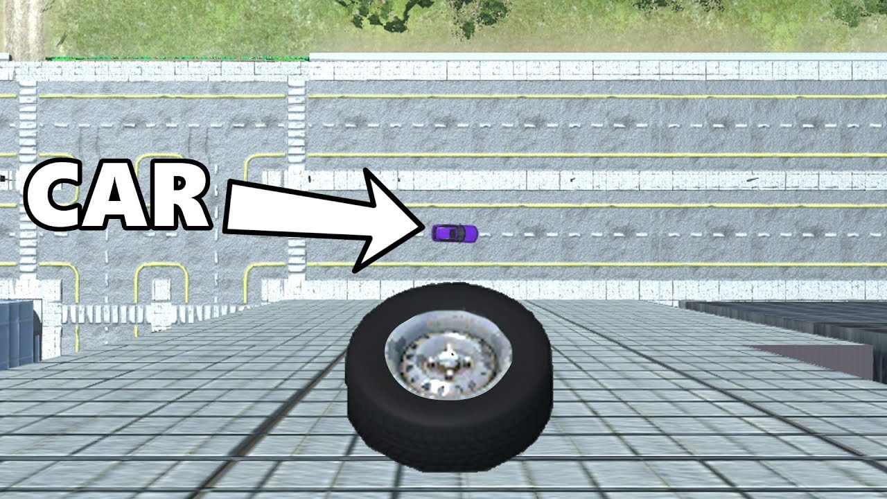 Beamng drive - Tire Free Falling on Cars