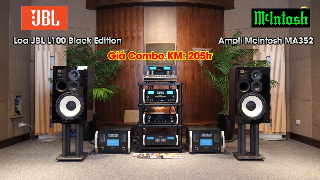 Mua Ampli Mcintosh MA352 Tặng Ngay Loa JBL L100 Black Edition - Phối Ghép Chuẩn Mỹ - Giá Combo 205tr