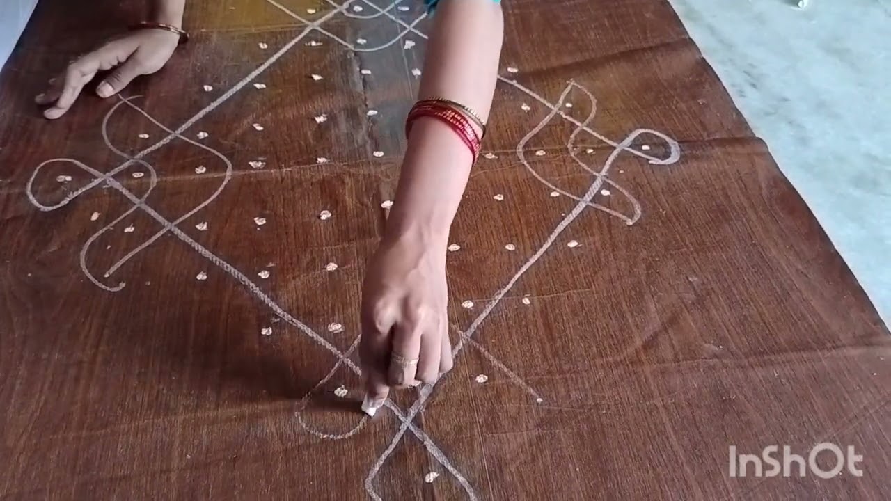 easy మెలికలా ముగ్గు 11*1 straight dot
