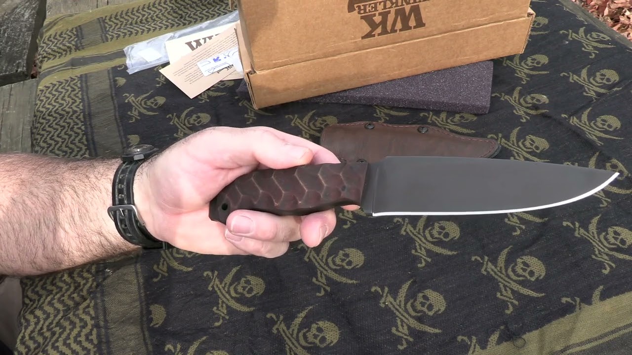 Winkler Knives Drop Point Crusher with Sculpted Maple Handle