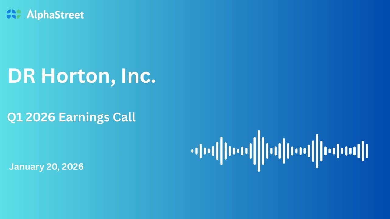 DHI Stock | DR Horton, Inc Q1 2026 Earnings Call