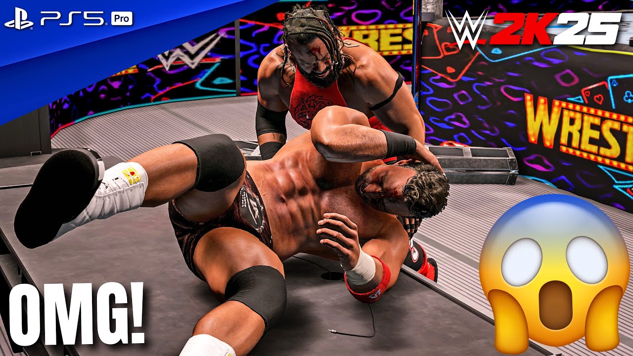 WWE 2K25 — Джейкоб Фату против LA Knight (c) — полный матч на WrestleMania 41 | PS5 Pro [4K60]