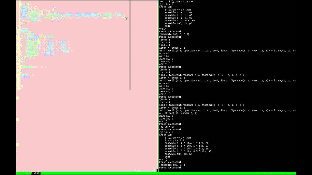 Csound Live Coding Demo with Vim