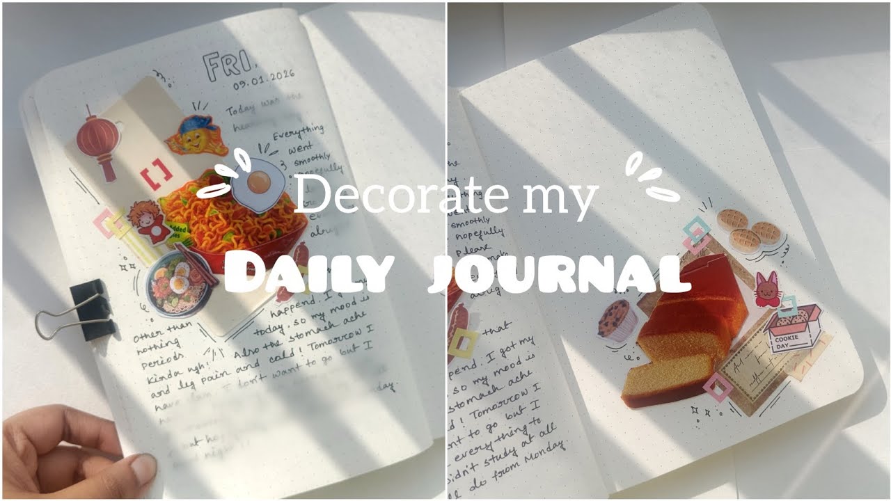 cozy journal with me✨2026 new daily journal setup☕junk journal//decorate with me✨