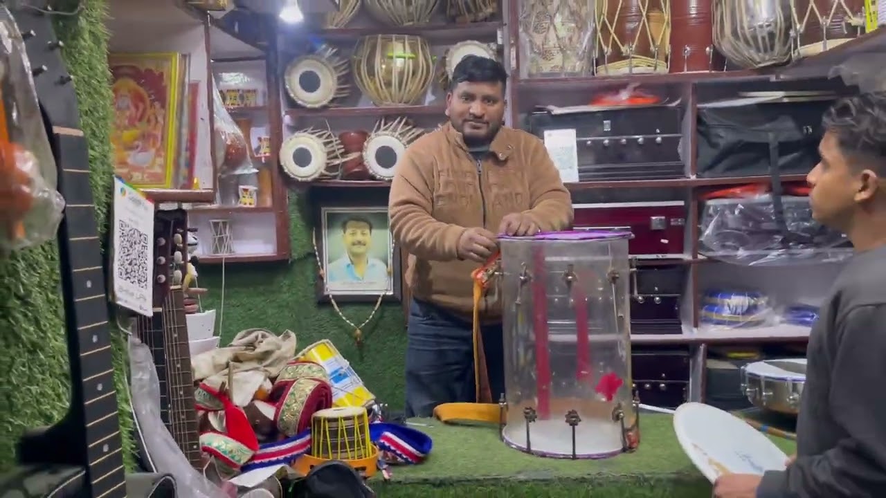 Rajamusichouse. fiber dhol skin change 