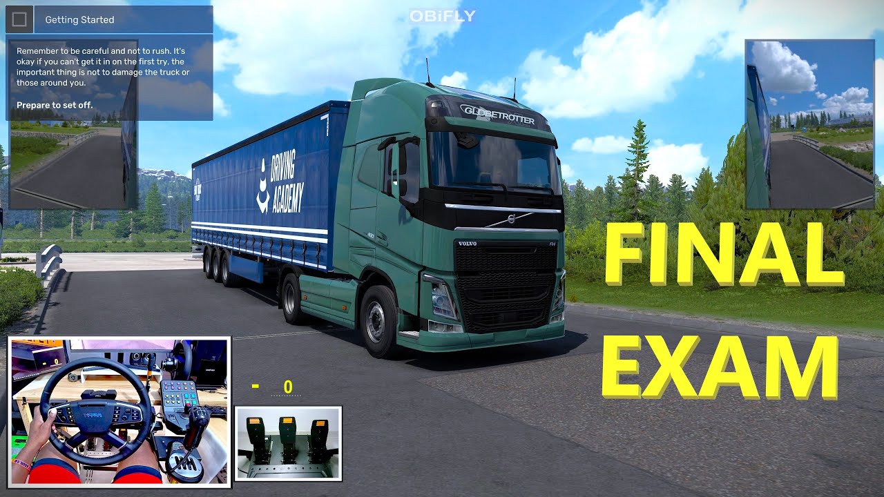Final Exam part 2 | Driving Academy | ETS2 1.52 | Moza DD TSW Truck Wheel