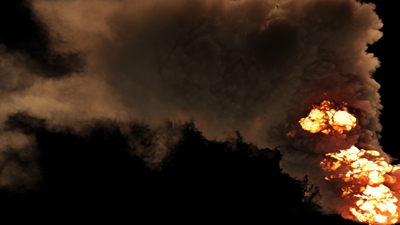 Cinematic Burning Fire Smoke Overlay 4K – Realistic Fire Background Loop