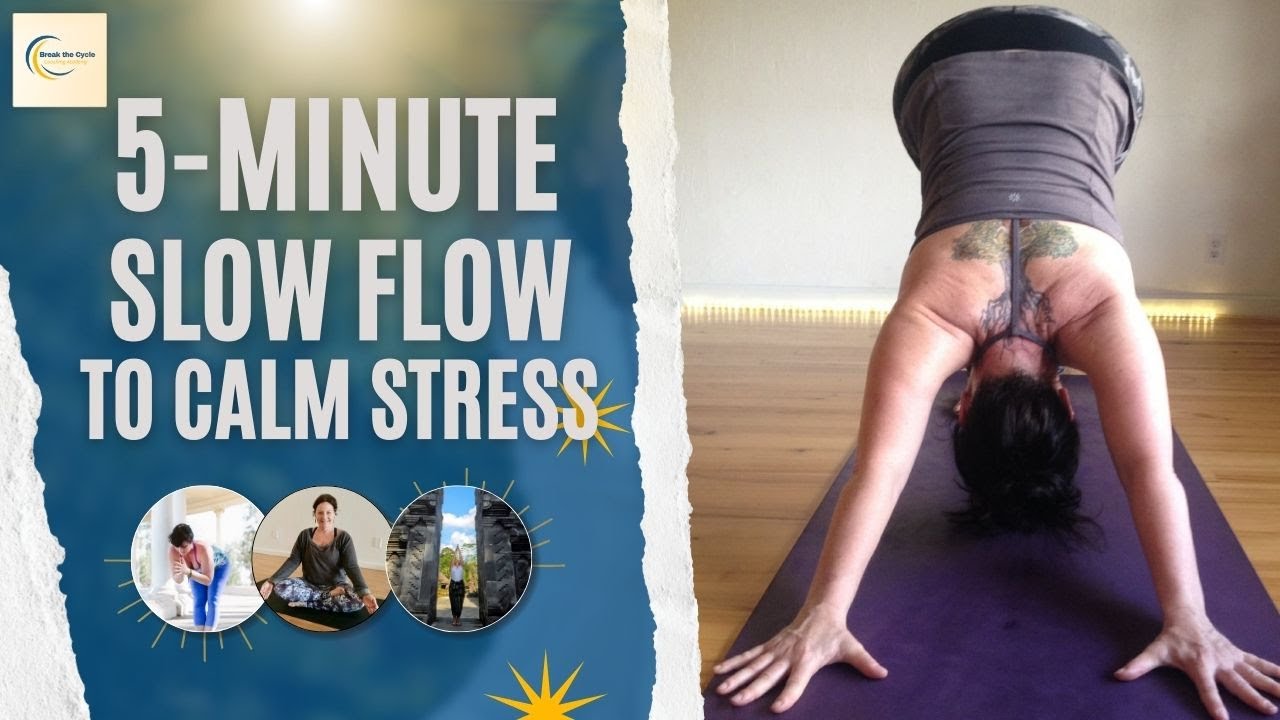 5-Minute Slow Flow for Stress Relief & Nervous System Calm
