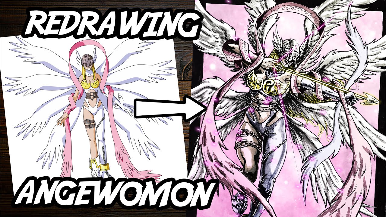 HOW TO DRAW Angewomon Digimon speedpaint TUTORIAL / desenhando Angewomon