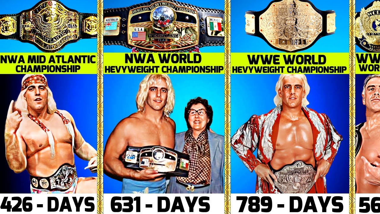 WWE Ric Flair All Championship Wins ( 1974 - 2006 )