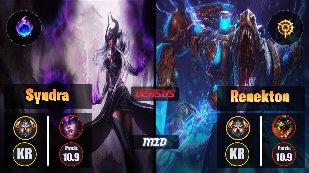 Challenger SYNDRA [Arcane Comet] (Mid) VS  RENEKTON - Challenger KR Patch 10.9