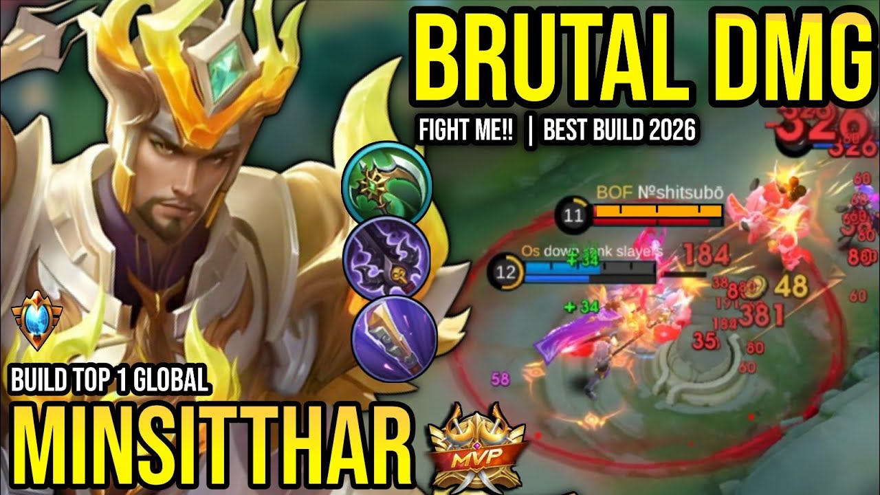 MINSITTHAR BEST BUILD 2026 | BUILD TOP 1 GLOBAL MINSITTHAR GAMEPLAY | MOBILE LEGENDS✓