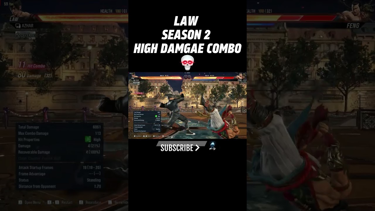 Marshall Law Season 2 High Damage Combos-Tekken 8