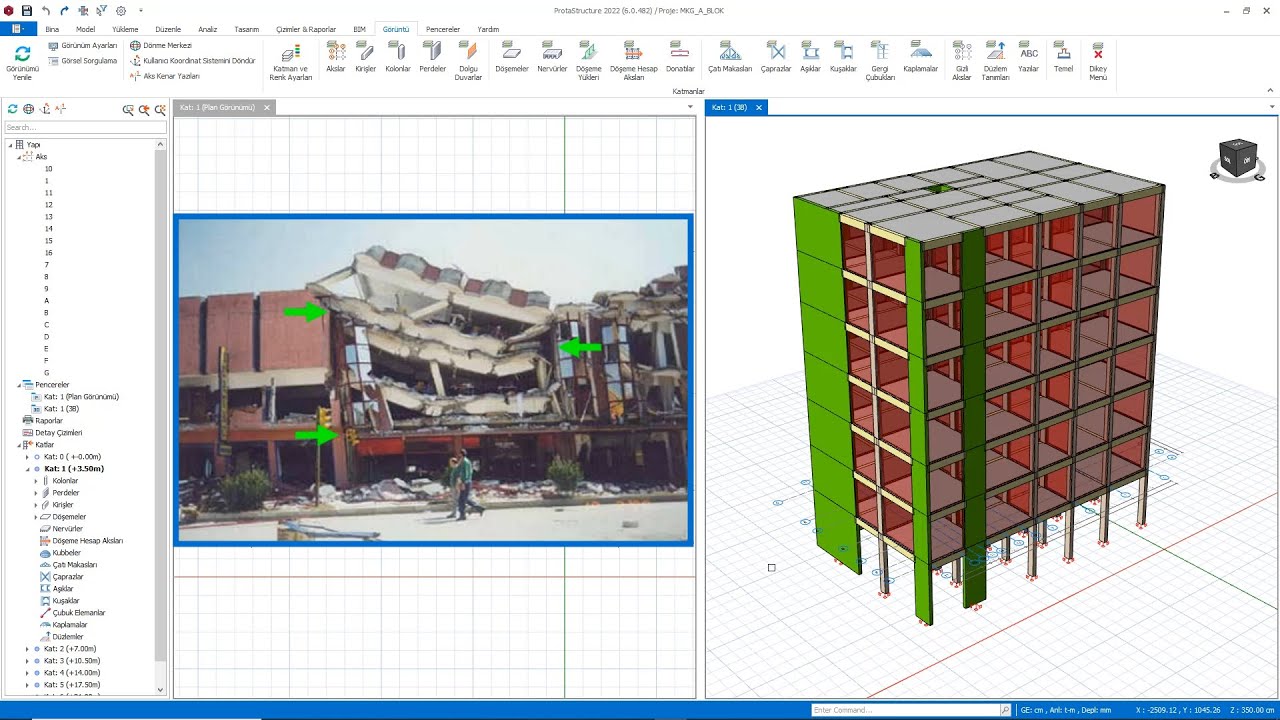 ProtaStructure ile Deprem Derzi Boşluğu Hesaplamaları