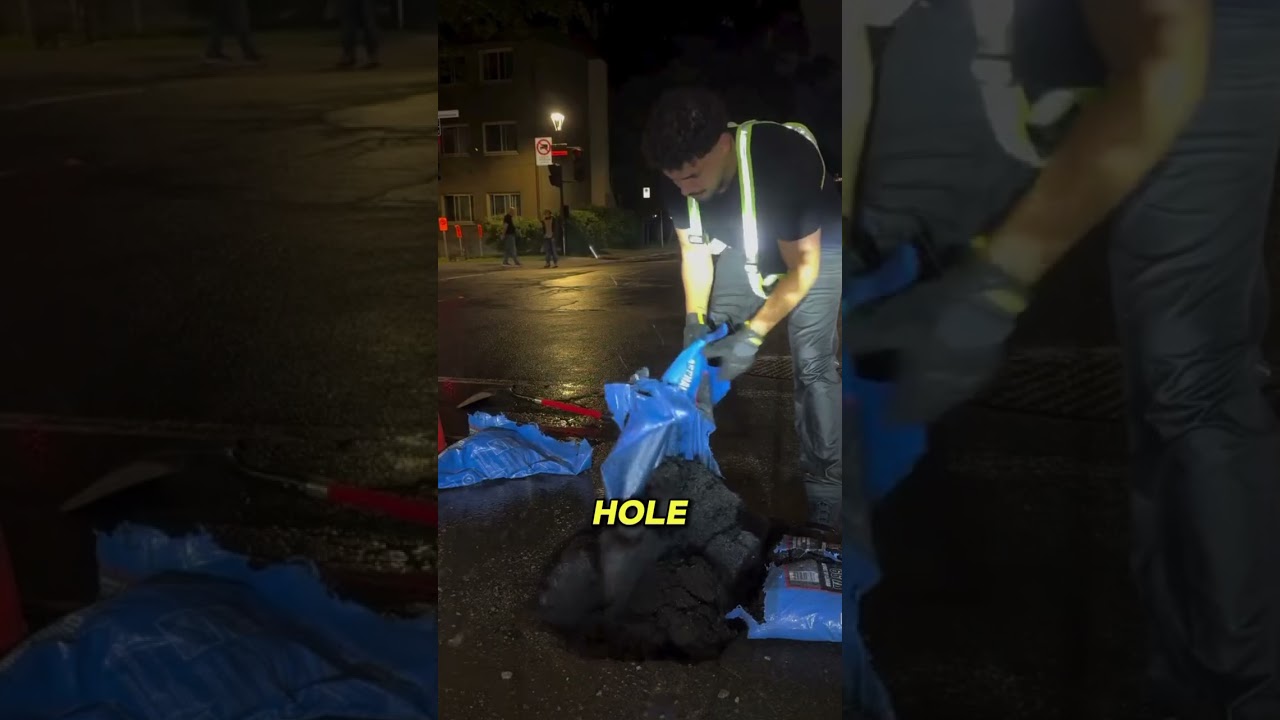 This Stranger Repaired the Road for Everyone!
