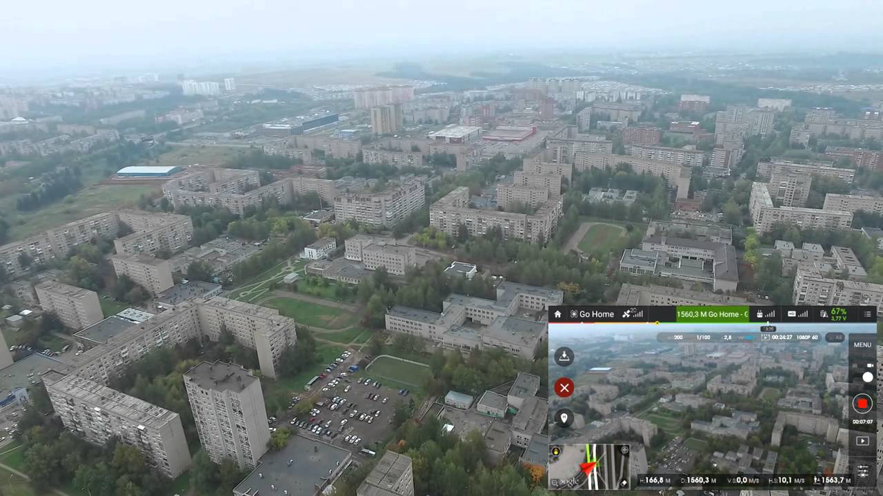 Городской полет на 2км - DJI Phantom 3 Advanced