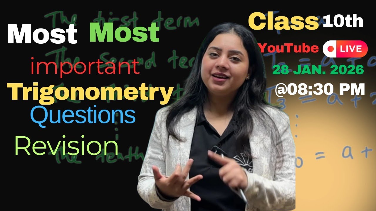 Class 10th  Trigonometry most important questions 🔥🔥 | Mathematics | Komal Sharma | 2025-26 
