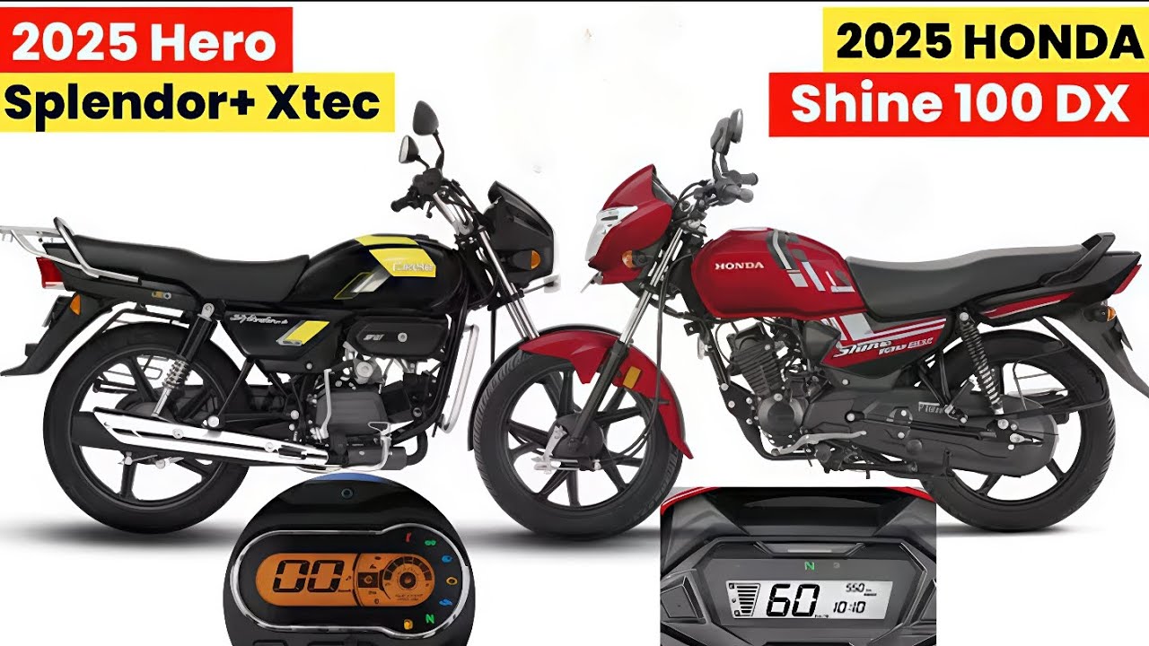Hero Splendor Plus Xtec VS Honda Shine 100 DX Model Comparison Review In Tamil|Shine 100 vs Splendor