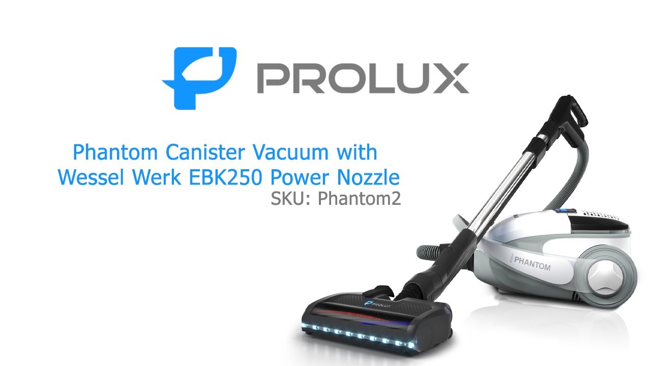 The All New Prolux White Phantom Bagged Canister Vacuum Cleaner