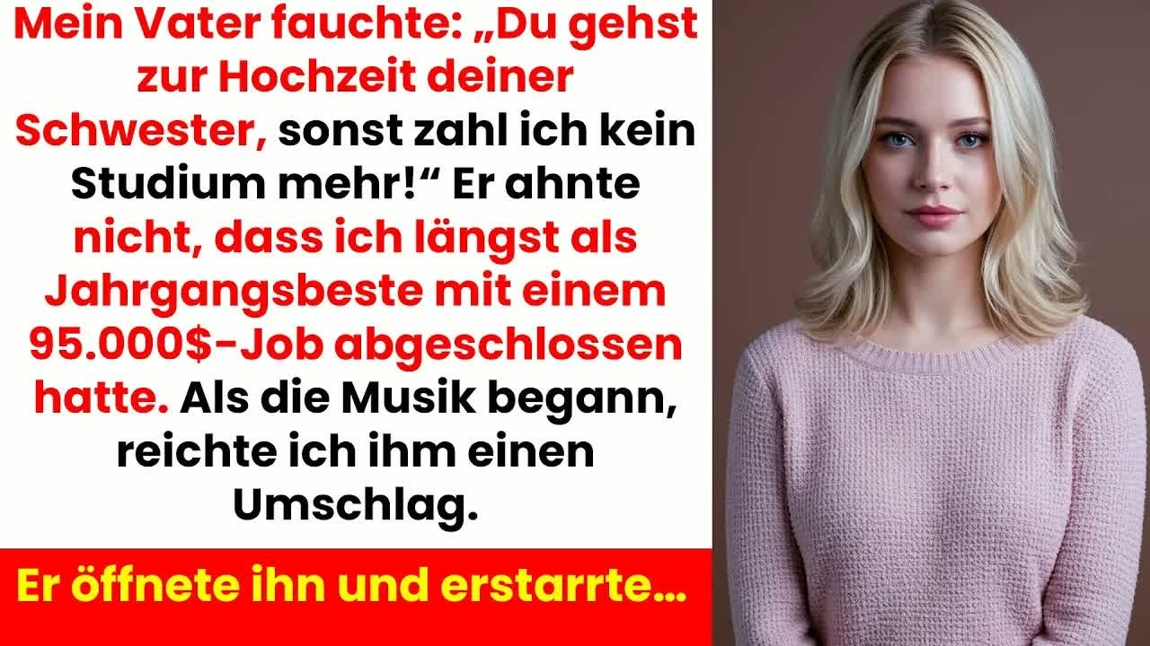 Er drohte, mein Studium zu stoppen bis ich ihm beim Altar den Umschlag überreichte…